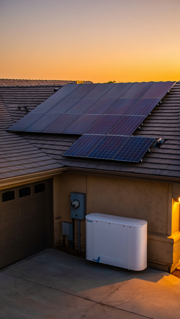Hybrid solar battery system for home