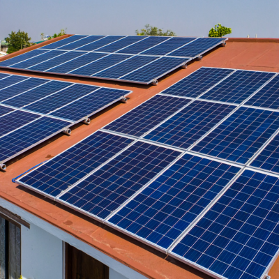 Solar Panel Installation on a Residential Rooftop